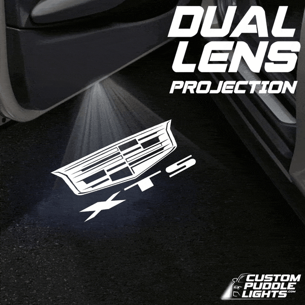 CADILLAC Cadillac XTS Dynamic Dual Lens Premium Puddle Lights Multiple Designs 2013-2019
