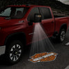 Chevrolet Chevrolet Silverado Premium Side Wing Mirror Puddle Lights Various Designs 2014-2026 Harley Davidson Motor Cycles Logo 2- 1 Pair 2 Side Mirror Lights