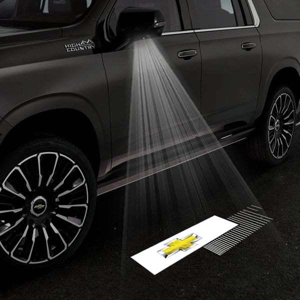 Chevrolet Chevrolet Tahoe 5th/6th Gen Premium Side Wing Mirror Puddle Lights Multiple Designs 2015-2025 Chevrolet Logo - 1 Set - 2 Lights / Chevrolet Tahoe 5th Gen - 2015–2020