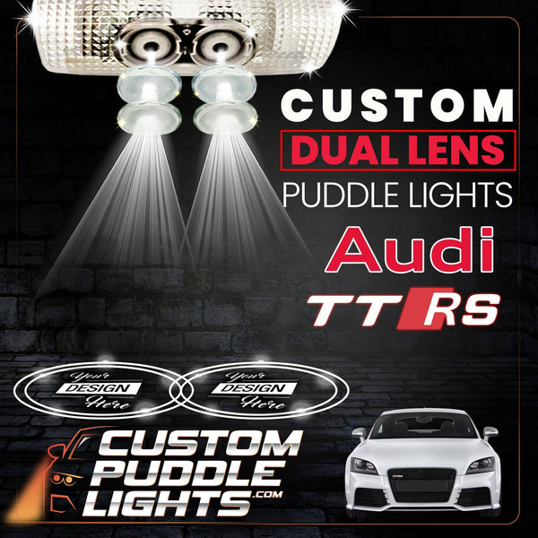 Custom Puddle Lights Custom Dual Lens LED Courtesy Door Projector Puddle Lights for Audi TT RS 2009-2023 Custom Design + 1 Pair - 2 Doors