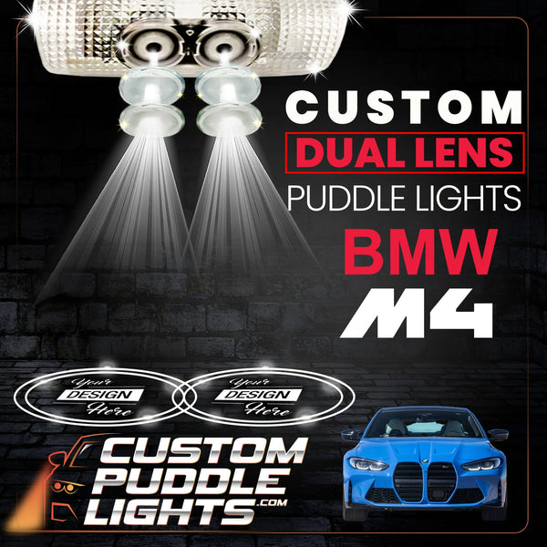 Custom Puddle Lights Custom Dual Lens LED Courtesy Door Projector Puddle Lights for BMW M4 2014-2026 Custom Design + 1 Pair - 2 Doors