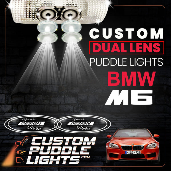 Custom Puddle Lights Custom Dual Lens LED Courtesy Door Projector Puddle Lights for BMW M6 2005-2019 Custom Design + 1 Pair - 2 Doors