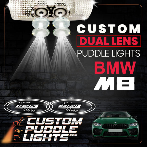 Custom Puddle Lights Custom Dual Lens LED Courtesy Door Projector Puddle Lights for BMW M8 2019-2026 Custom Design + 1 Pair - 2 Doors