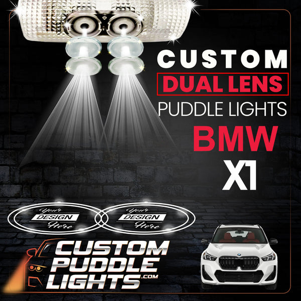 Custom Puddle Lights Custom Dual Lens LED Courtesy Door Projector Puddle Lights for BMW X1 2010-2026 Custom Design + 1 Pair - 2 Doors