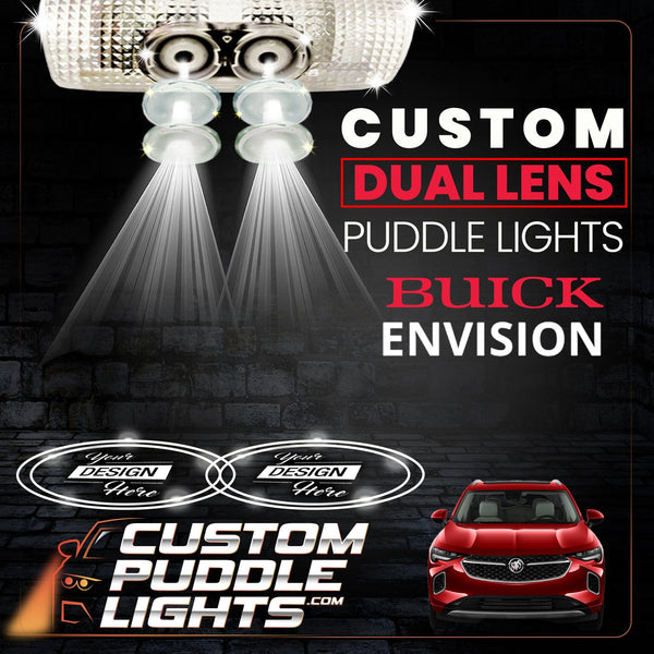 Custom Puddle Lights Custom Dual Lens LED Courtesy Door Projector Puddle Lights for Buick Envision 2014–2020 Custom Design + 1 Pair - 2 Doors