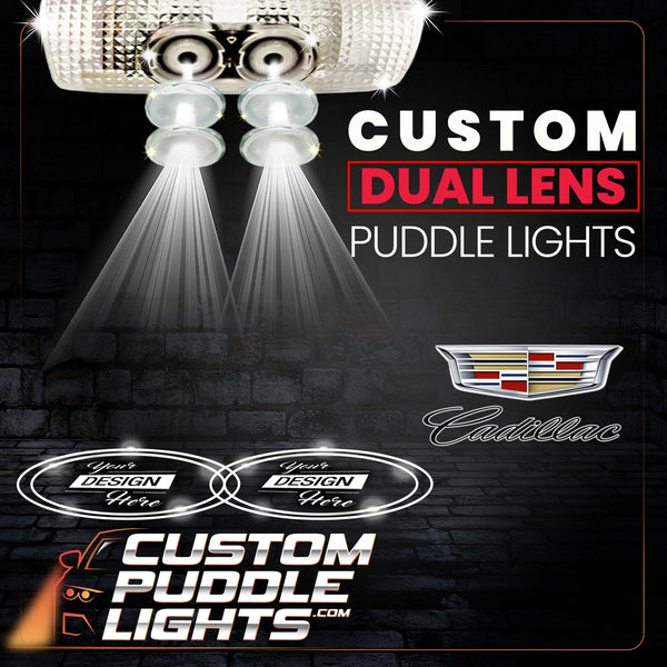 Custom Puddle Lights Custom Dual Lens LED Courtesy Door Projector Puddle Lights for Cadillac