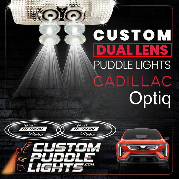 Custom Puddle Lights Custom Dual Lens LED Courtesy Door Projector Puddle Lights for Cadillac Optiq 2023-2026 Custom Design + 1 Pair - 2 Doors