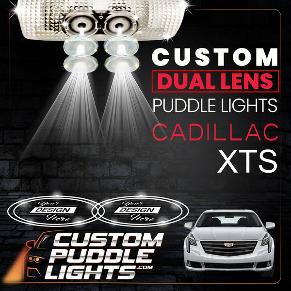 Custom Puddle Lights Custom Dual Lens LED Courtesy Door Projector Puddle Lights for Cadillac XTS 2013-2019 Custom Design + 1 Pair - 2 Doors