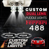 Custom Puddle Lights Custom Dual Lens LED Courtesy Door Projector Puddle Lights for Ferrari 488 2015-2019 Custom Design + 1 Pair - 2 Doors