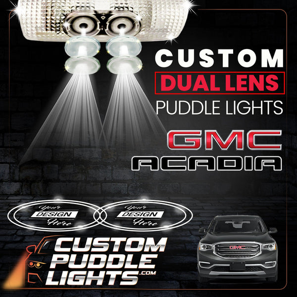 Custom Puddle Lights Custom Dual Lens LED Courtesy Door Projector Puddle Lights for GMC Acadia 2024-2026 Custom Design + 1 Pair - 2 Doors