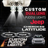 Custom Puddle Lights Custom Dual Lens LED Courtesy Door Projector Puddle Lights for Jeep Cherokee Latitude 2014-2023 Custom Design + 1 Pair - 2 Doors