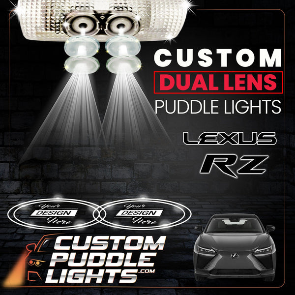 Custom Puddle Lights Custom Dual Lens LED Courtesy Door Projector Puddle Lights for Lexus RZ 2023-2025 Custom Design + 1 Pair - 2 Doors