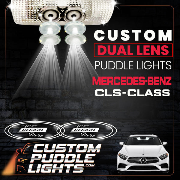 Custom Puddle Lights Custom Dual Lens LED Courtesy Door Projector Puddle Lights for Mercedes-Benz CLS-Class 2011-2018 Custom Design + 1 Pair - 2 Doors
