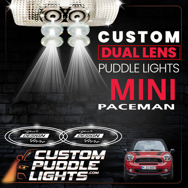 Custom Puddle Lights Custom Dual Lens LED Courtesy Door Projector Puddle Lights for Mini Paceman 2012-2016 Custom Design + 1 Pair - 2 Doors