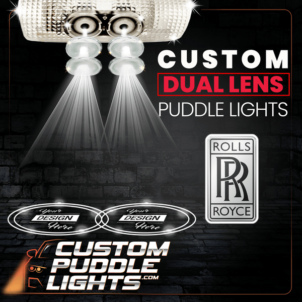 Custom Puddle Lights Custom Dual Lens LED Courtesy Door Projector Puddle Lights for Rolls Royce Custom Design + 1 Set - 2 Doors