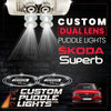 Custom Puddle Lights Custom Dual Lens LED Courtesy Door Projector Puddle Lights for Skoda Superb 2006-2026 Custom Design + 1 Pair - 2 Doors