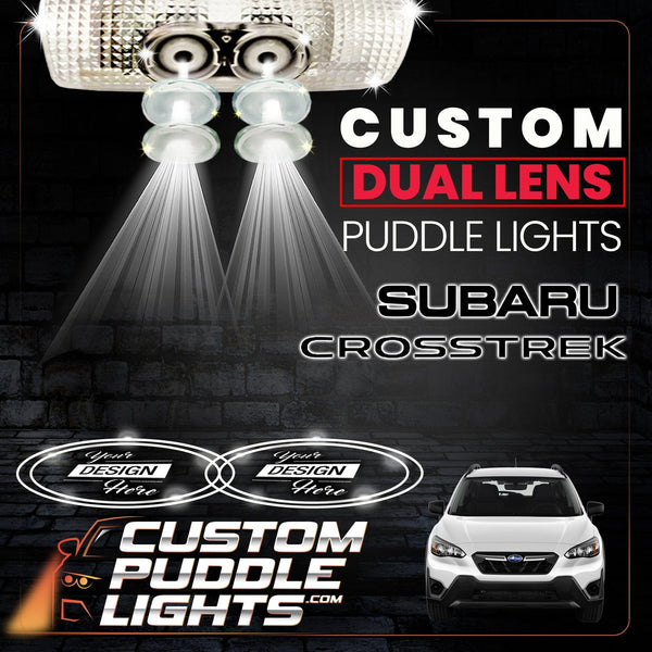 Custom Puddle Lights Custom Dual Lens LED Courtesy Door Projector Puddle Lights for Subaru Crosstrek 2013-2026 Custom Design + 1 Pair - 2 Doors