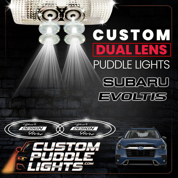 Custom Puddle Lights Custom Dual Lens LED Courtesy Door Projector Puddle Lights for Subaru Evoltis 2018-2026 Custom Design + 1 Pair - 2 Doors