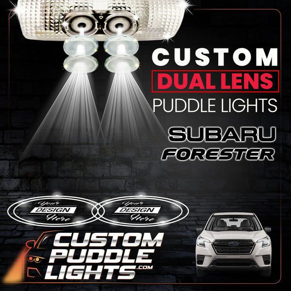 Custom Puddle Lights Custom Dual Lens LED Courtesy Door Projector Puddle Lights for Subaru Forester 2013-2026 Custom Design + 1 Pair - 2 Doors