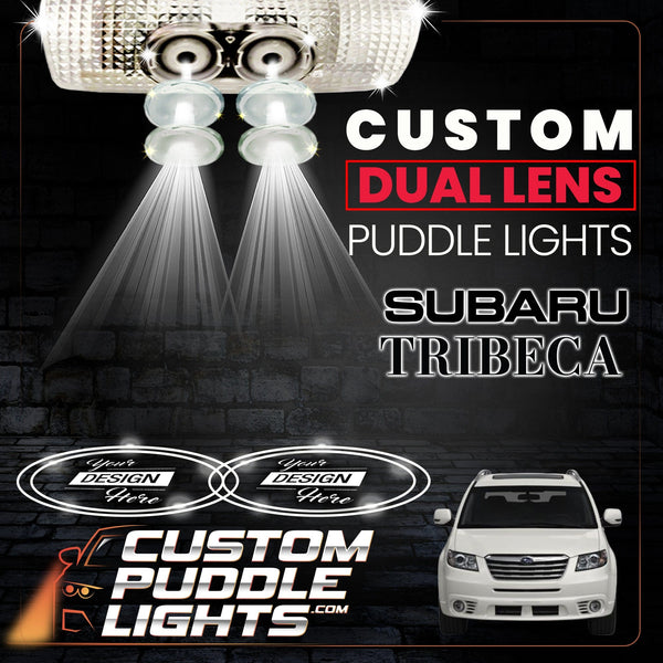 Custom Puddle Lights Custom Dual Lens LED Courtesy Door Projector Puddle Lights for Subaru Tribeca 2005-2014 Custom Design + 1 Pair - 2 Doors