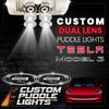 Custom Puddle Lights Custom Dual Lens LED Courtesy Door Projector Puddle Lights for Tesla Model 3 Highland - 2023-2026 Custom Design + 1 Pair 2 Doors