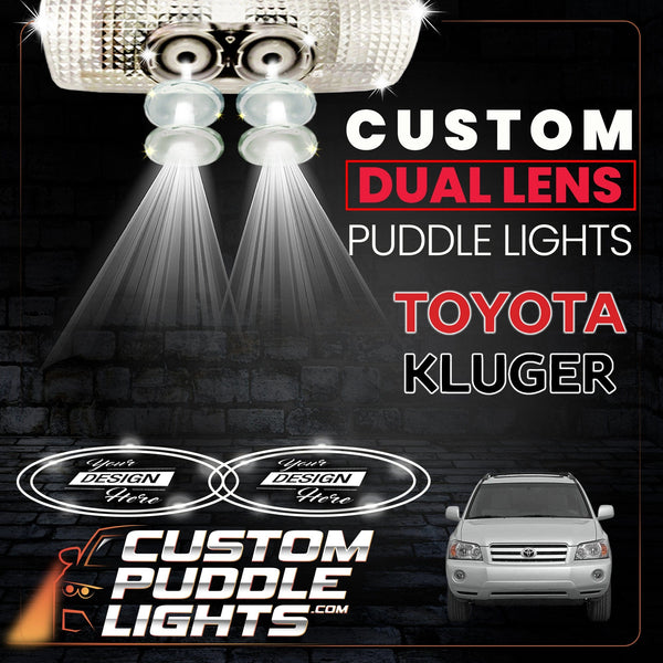 Custom Puddle Lights Custom Dual Lens LED Courtesy Door Projector Puddle Lights for Toyota Kluger 2008-2026 Custom Design + 1 Pair - 2 Doors