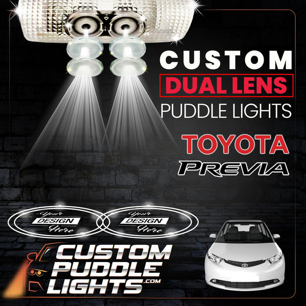 Custom Puddle Lights Custom Dual Lens LED Courtesy Door Projector Puddle Lights for Toyota Previa 2006-2019 Custom Design + 1 Pair - 2 Doors