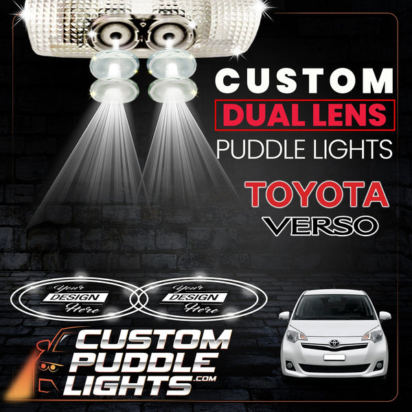 Custom Puddle Lights Custom Dual Lens LED Courtesy Door Projector Puddle Lights for Toyota Verso 2009-2018 Custom Design + 1 Pair - 2 Doors