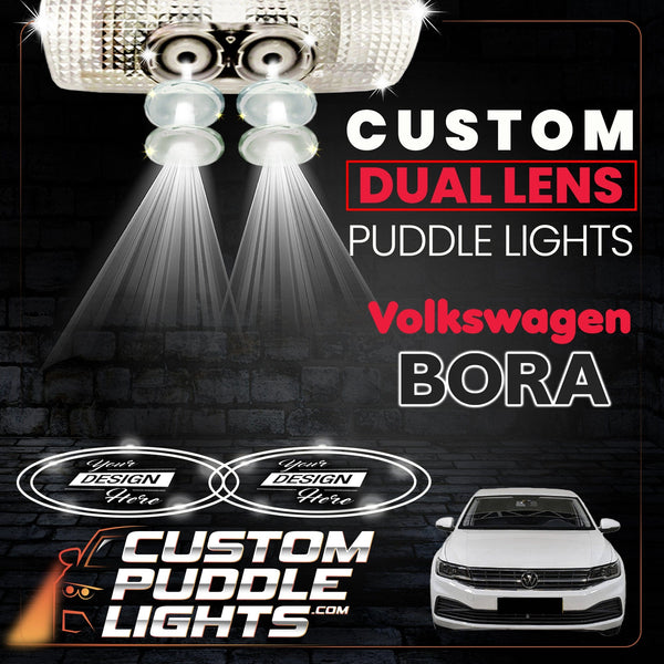 Custom Puddle Lights Custom Dual Lens LED Courtesy Door Projector Puddle Lights for Volkswagen Bora 2006-2018 Custom Design + 1 Pair - 2 Doors