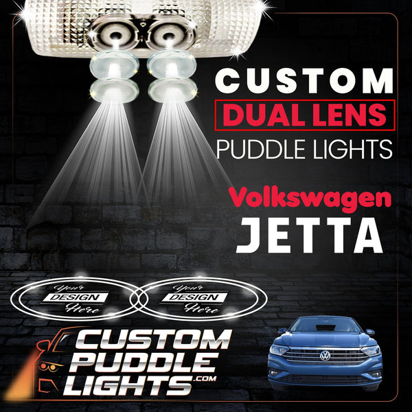 Custom Puddle Lights Custom Dual Lens LED Courtesy Door Projector Puddle Lights for Volkswagen Jetta 2006-2026 Custom Design + 1 Pair - 2 Doors