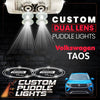 Custom Puddle Lights Custom Dual Lens LED Courtesy Door Projector Puddle Lights for Volkswagen Taos/Tharu 2020–2026 Custom Design + 1 Pair - 2 Doors