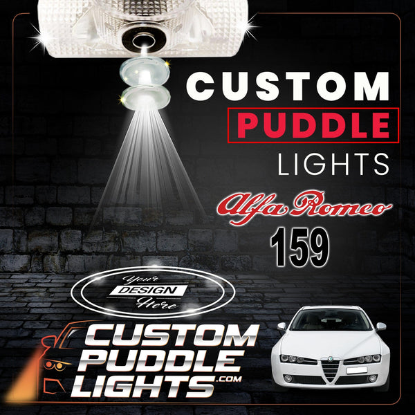 Custom Puddle Lights Custom LED Courtesy Door Projector Puddle Lights for Alfa Romeo 159 2004-2011 Custom Design + 1 Pair 2 Doors