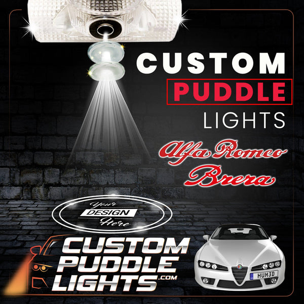 Custom Puddle Lights Custom LED Courtesy Door Projector Puddle Lights for Alfa Romeo Brera 2005-2010 Custom Design + 1 Pair 2 Doors