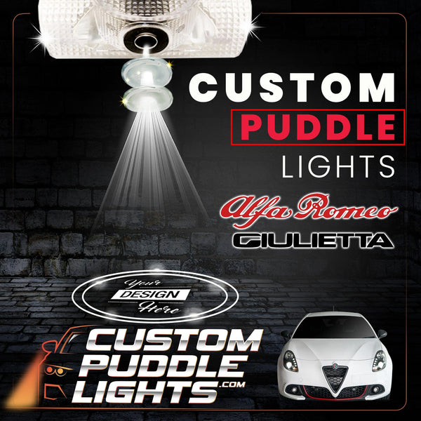 Custom Puddle Lights Custom LED Courtesy Door Projector Puddle Lights for Alfa Romeo Giulietta 940 2010-2020 Custom Design + 1 Pair 2 Doors
