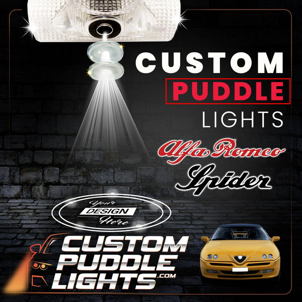 Custom Puddle Lights Custom LED Courtesy Door Projector Puddle Lights for Alfa Romeo Spider 2006-2010 Custom Design + 1 Pair 2 Doors
