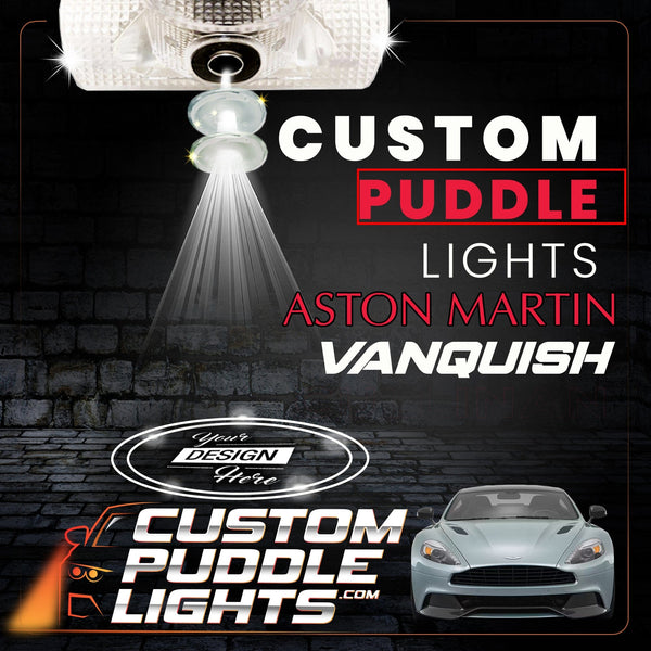 Custom Puddle Lights Custom LED Courtesy Door Projector Puddle Lights for Aston Martin Vanquish 2012–2018 Custom Design + 1 Pair 2 Doors