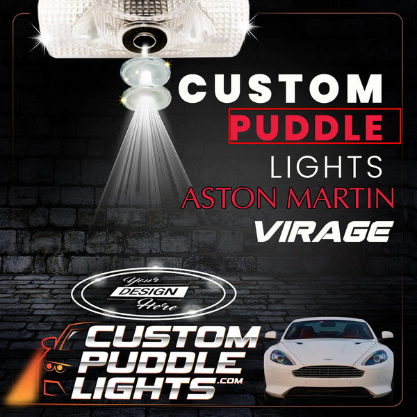 Custom Puddle Lights Custom LED Courtesy Door Projector Puddle Lights for Aston Martin Virage 2011–2012 Custom Design + 1 Pair 2 Doors