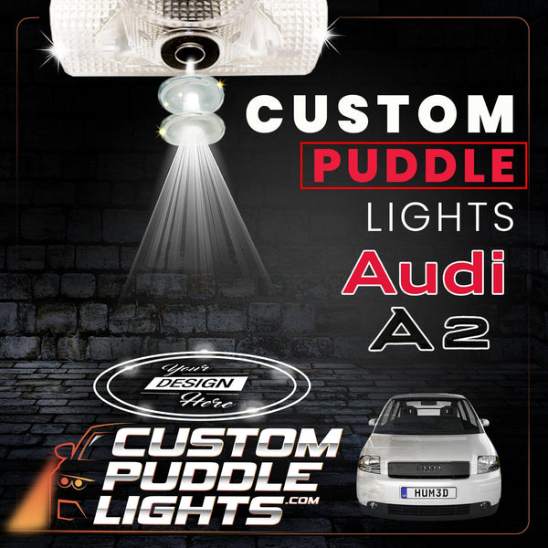 Custom Puddle Lights Custom LED Courtesy Door Projector Puddle Lights for Audi A2 2000-2005 Custom Design + 1 Pair 2 Doors