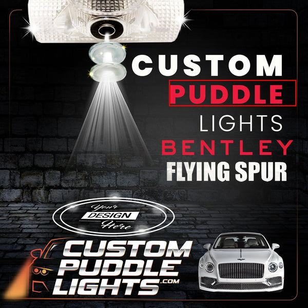 Custom Puddle Lights Custom LED Courtesy Door Projector Puddle Lights for Bentley Flying Spur 2005-2026 Custom Design + 1 Pair 2 Doors
