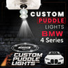 Custom Puddle Lights Custom LED Courtesy Door Projector Puddle Lights for BMW 4 Series 2013-2026 Custom Design + 1 Pair 2 Doors
