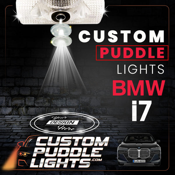 Custom Puddle Lights Custom LED Courtesy Door Projector Puddle Lights for BMW i7 2022-2026 Custom Design + 1 Pair 2 Doors