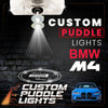 Custom Puddle Lights Custom LED Courtesy Door Projector Puddle Lights for BMW M4 2014-2026 Custom Design + 1 Pair 2 Doors