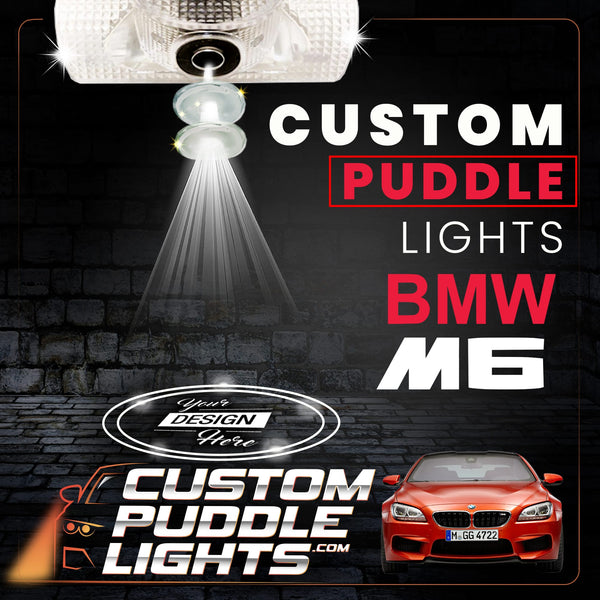 Custom Puddle Lights Custom LED Courtesy Door Projector Puddle Lights for BMW M6 2005-2019 Custom Design + 1 Pair 2 Doors