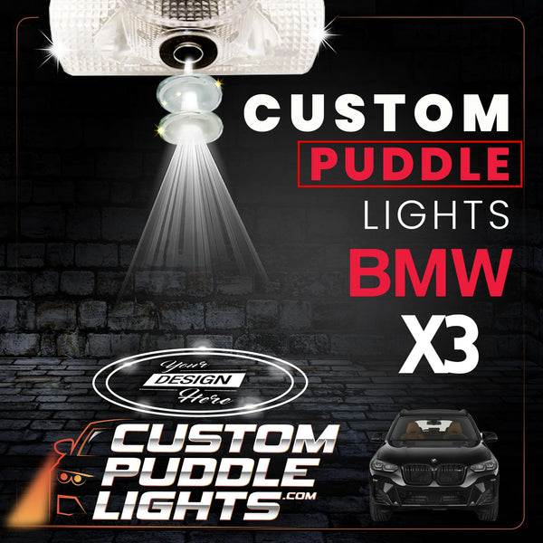 Custom Puddle Lights Custom LED Courtesy Door Projector Puddle Lights for BMW X3 2004-2026 Custom Design + 1 Pair 2 Doors