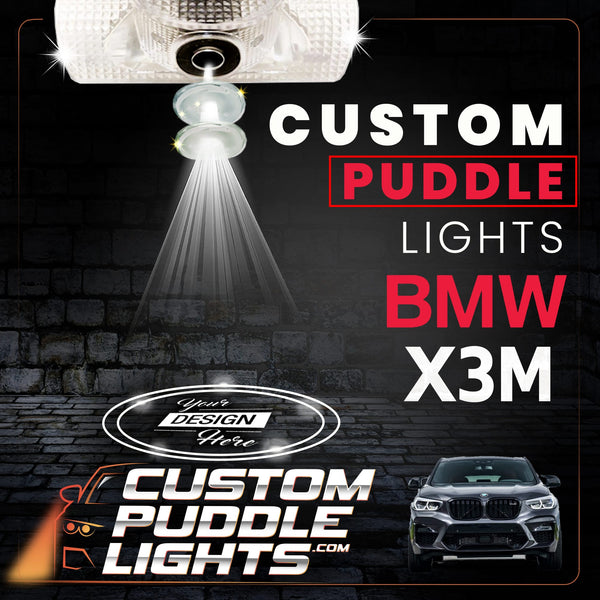 Custom Puddle Lights Custom LED Courtesy Door Projector Puddle Lights for BMW X3M 2019-2026 Custom Design + 1 Pair 2 Doors