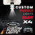 Custom Puddle Lights Custom LED Courtesy Door Projector Puddle Lights for BMW X4 2005-2019 Custom Design + 1 Pair 2 Doors
