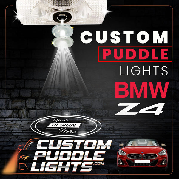 Custom Puddle Lights Custom LED Courtesy Door Projector Puddle Lights for BMW Z4 2003-2026 Custom Design + 1 Pair 2 Doors