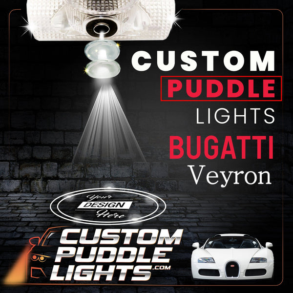 Custom Puddle Lights Custom LED Courtesy Door Projector Puddle Lights for Bugatti Veyron 2005-2015 Custom Design + 1 Pair 2 Doors