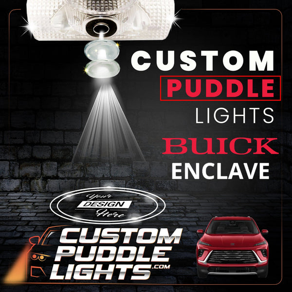 Custom Puddle Lights Custom LED Courtesy Door Projector Puddle Lights for Buick Enclave 2nd Gen (North America) 2018–2021 Custom Design + 1 Pair 2 Doors