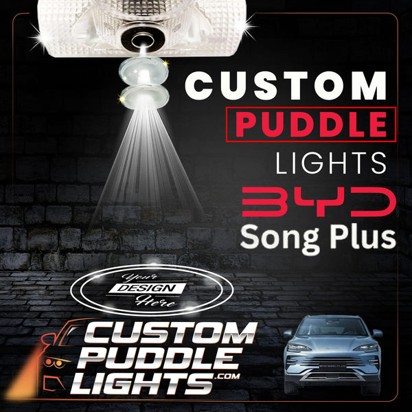 Custom Puddle Lights Custom LED Courtesy Door Projector Puddle Lights for BYD Song Plus 2020-2026 Custom Design + 1 Pair 2 Doors